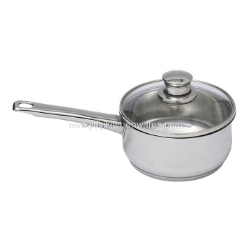 Saucepan with Glass Lid and Heatproof Handle